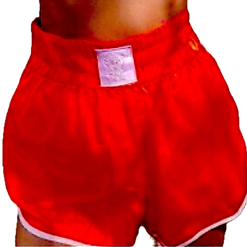 We Are HAH x Free People Blood Orange/Red White Trim HAHT Boxer Short Size L NWT